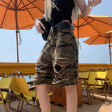 KYLETHOMASW  -   Women Camouflage Y2k Ripped Jeans Harajuku Baggy Denim Trouser Vintage Boyfriend Oversize Jean Pants Japanese 90s Clothes