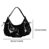 KYLETHOMASW  -  Trend Brand Crescent Bag Women PU Leather Fashion Backpack High Quality Shoulder Bag Adjustable Strap Ladies Solid Crossbody Bag