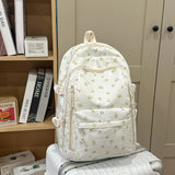 KYLETHOMASW  -  Floral Print Mochilas Mujer High Capacity Mochila Student Bag Japan College Style Bolsas Commuter Backpack Bags for Woman