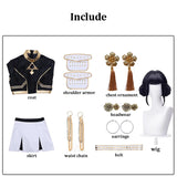 KYLETHOMASW  -  Black Golden Rumi Zoey Mira Cosplay , Costume Wig Women Suit Halloween Party Role Playing Outfit