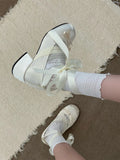 KYLETHOMASW  -  Women's Fashion Thick Bottom Heightening Sweet  Knot Single Shoes Summer New Style Versatile with Skirts Mary J...
