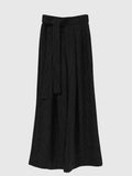 KYLETHOMASW  -  Korean Retro Strap Contrasting Striped Trousers Women Spring New French Style High-end Versatile Casual Long Pants