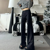 KYLETHOMASW  -  Long-leg Pants Non-ironing and Thin Medium and High Waist Slim-fitting Narrow Version Suit Pants, Straight Casual Pants Fashion