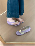 KYLETHOMASW  -  Summer Leisure Toe-Open Sandals Slippers Trendy Rubber Bottom Flat Head Casual Slip-On Shoes High Aesthetic Value