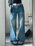 KYLETHOMASW  -  New Vintage Washed Distressed Fashion Female Wide Leg Pants American Basic High Waist Loose Casual Straight Simple Women Jeans