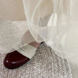 KYLETHOMASW  -  Women Shoes Flat Shoes Elegant Concise Round Toe Thick Heel Casual Shoes Round Toe Soft Bottom Sandals Fashion Comfortable