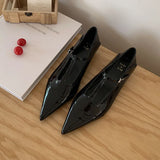 KYLETHOMASW  -  New Spring Fashion Non-Slip Women Mary Janes Flats Shoes Comfort Footwear  Pointed Toe Female Buckle T-Strap Ladies Flats Shoes