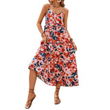 KYLETHOMASW  -  Summer Dress Women New Summer Vacation Dresses Floral Print Women Clothing Beach Dress Sexy m