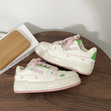 KYLETHOMASW  -  Casual Low-Top Student Sport Sneakers Fashionable All-Match New Arrival Letters Graffiti Thick Bottom Women Shoes Tenis De Mujer