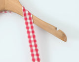 KYLETHOMASW  -  Sexy Red Plaid Print Halter Dress Women Slim Low Waist Spliced Khaki Wood ears Lining Swing Ball Gown Short Dresses Summer Robe