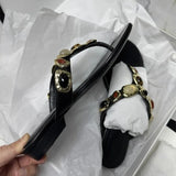 KYLETHOMASW  -  Low Heels Women Slippers Shoes Summer 2025 Sexy Beach Clip Toe Dress Flip Flop Designer Sandals Bohemia Outside Walking Slides