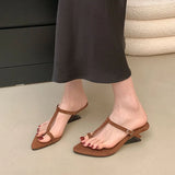 KYLETHOMASW  -  Footwear Wedges Women Heeled Slippers Shoes Fashion Pointed Toe Ladies Wedges Slippers Shoes Female Slides Sandals  Flip flops