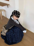 KYLETHOMASW  -  Korean Vintage Winter High Waist Double-layer A-LINE Mid-length Polka Dot Skirts