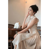 KYLETHOMASW  -  New Chinese Style 2 Piece Set Women's Spring Summer Zen Outfit Minimalist Design Elegant Top Skirt
