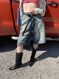 KYLETHOMASW  -  Summer New Korean Slim Denim Women Shorts Loose Casual Blue High Waist Shorts Female Fashion Street Simple Basic Woman Shorts
