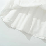 KYLETHOMASW  -  Sexy White Embroidery Floral Low Waist Mini Tank Dress Women Open Buttons Neck Bodycon Sleeveless Ruched Hem Swing Party Robe