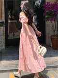 KYLETHOMASW  -  Elegant Fairy  Midi Dress Of Women Causal Puff Sleeve Vintage Party Dress Female One Piece Y2K Clothes