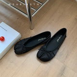KYLETHOMASW  -  Novelty satins Leather bowknot Split Toe flat shoes woman mary janes Japanese trotters flats Tabi ninja loafers women Moccasins
