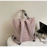 KYLETHOMASW  -  New Women Vintage Simple Backpacks Outdoor Travel Grunge Underarm Bags Y2k Aesthetic Cargo Solid Shoulder Handbags Trendy