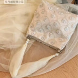 KYLETHOMASW  -  Beads Spliced Bag Shoulder Crossbady Bags Small Square Bolsos mujer Advanced Sense Bolsa Beautiful Bolsas Exquisite Sac Femme