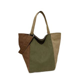 KYLETHOMASW  -  New Color Blocking Splicing Canvas Bags Fashionable Commuting Large Capacity Shoulder Women's Hand-held Bag