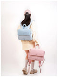 KYLETHOMASW  -  Women Y2k Aesthetic Kawaii Sweet Backpacks Contrast Color Plaid 16 Inch Laptop Bags Fashion Casual Preppy Schoolbags Japanese
