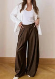 KYLETHOMASW  -  Striped Baggy Pants Women's Pants Autumn Elegant Pleated Wide Leg Oversized Trousers Ladies Fashion High Waist Pants