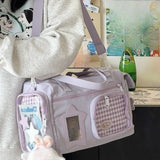 KYLETHOMASW  -  Trendy All Match Transparent Ita Bags Women Casual Travel Underarm Bag Sweet Y2k Aesthetic Shoulder Handbags Streetwear Japanese