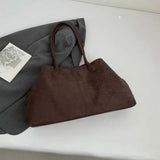 KYLETHOMASW  -  Large Capacity Suede Fabric Simple Tote Bag for Women Shoulder Bags Designer Luxury Brand Handbags and Purses