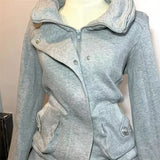 KYLETHOMASW  -  American Retro Gray Hoodie For Women With Vintage Design High-End And Fashionable Versatile Hoodie Temperament Socialite