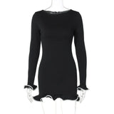 KYLETHOMASW  -  Women Elegant Knitted Dresses Long Sleeved Vestidos