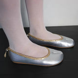KYLETHOMASW  -  Women Chic Split Toe Leather Ballet Flats Perforated Tabi Style Slip-On Shoes Breathable Design Beige Black Summer