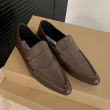 KYLETHOMASW  -  Retro Women Shoes Exquisite Soft Leather Flat Bottom Loafers for Woman Classic Britain Casual Shoes Designer Shoes Zapatos Mujer