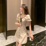 KYLETHOMASW  -  French Short-sleeved 2025 Summer New Style Sweet and Slim-reducing Dress