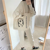 Kylethomasw  Women Canvas Shoulder Bag Henrimatisse Printing Ladies Casual Handbag Tote Bag Large Capacity Cotton Reusable Shopping Beach Bag