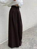 KYLETHOMASW  -  Early New Product Retro Temperament Drawstring Design Sense High Waist Hanging Sense Casual Mopping Pants Wide Leg Pants