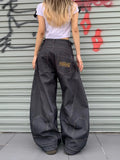 KYLETHOMASW  -  Slim Casual Loose Chicly Women Pants Ins American Retro Cargo Pants Female Blue Black High Waist Fashion Street Woman Pants