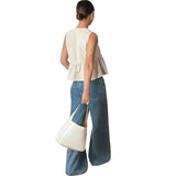 KYLETHOMASW  -  Women's Tie Front Blouse V Neck Sleeveless Shirt Eyelet Embroidery Ruffle Peplum Tops