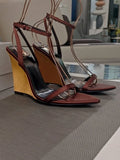 KYLETHOMASW  -  European and American Summer Wedge Toe High-heeled Sandals for Weddings, Banquets, Parties, Women's 34-44 Large Sandals