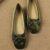 KYLETHOMASW  -  Women's Shoes Round Toe Soft Bottom Loafers Women Comfortable Flats Casual Boat Shoes Bowtie ballerinas shoes Woman