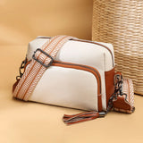 KYLETHOMASW  -  Women Zipper Satchel Bag Genuine Leather Handbag Purse Adjustable Strap Trendy Crossbody Purse Travel Sling Bag Commuting Bag