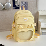 KYLETHOMASW  -  Japanese Ins Kawaii Cat Girls Students Backpacks Women Preppy Y2k Aesthetic Schoolbags High-capacity Travel Transparent Ita Bags