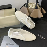 KYLETHOMASW  -  Red Ballet Flats Women Low Heel Pumps Summer Mesh Mary Jane Shoes Comfort Flat Shoes Black Round Toe Ladies Beach