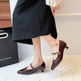 KYLETHOMASW  -  Pointed Toe High Heels Women Mary Jane Shoes Sexy Sandals 2025 Summer New Luxury Dress Shallow Shoes Fashion Pumps Mujer Zapatos