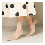 KYLETHOMASW  -  5cm Stilletos High Heels Dress Shoes Ladies Red/Nude Pumps Women Patent Leather Tacones Wedges Femme Office Gift Shoes Wedding