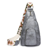 KYLETHOMASW  -  Retro PU Leather Satchel Bag Women's Solid Color Shoulder Bag Multi Pocket Casual Chest Bag Ladies All-Match Crossbody Bags