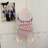 KYLETHOMASW  -  Star Plaid Bag Ruched Zipper Mochila College Style Mochilas Mujer Fashion Backpacks Student Casual Backpack Bolsas Feminina