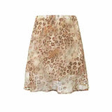 KYLETHOMASW  -  Summer High Waist Leopard Print Polka Dot A-shaped Skirt Ruffle Edge Skirt
