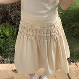 KYLETHOMASW  -  Japanese Preppy Style Women Skirts Solid Ruffles Sweet Long Skirt Fashion Spring Summer A-line Faldas Mujer