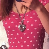 KYLETHOMASW  -  Y2k Clothes T Shirt For Women Japanese Style Polka Dot Spring Summer Ropa De Mujer Vintage Versatile Short Tees